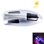 Solar Colorful Light Anti Collision Shark Fin Car Taillight LED Flash Warning Light Caution Light(Silver)