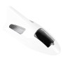 Solar Colorful Light Anti Collision Shark Fin Car Taillight LED Flash Warning Light Caution Light(White)