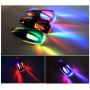 Solar Colorful Light Anti Collision Shark Fin Car Taillight LED Flash Warning Light Caution Light(White)