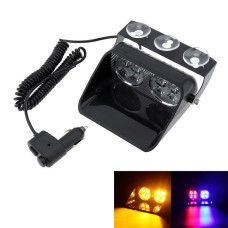 S8 8 LEDs 8W High Power Suction Cup Car Strobe Light Warning Light (Blue)