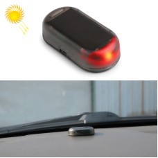 LQ-S10 CAR Solar Power Моделируемая фиктивная тревога предупреждение о противоучайном светодиодном светодиодном фальшивом фальшивом лампе (красный свет)