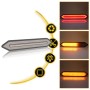 2 PCS Heavy Truck 100LED Two-color Running Water Light Guide Brake Steering Tail Rear Bumper Light