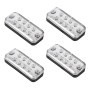 4 PCS 10-30V 8LED Car Tail Light Side Lamp (White Light)