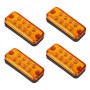 4 PCS 10-30V 8LED Car Tail Light Side Lamp (Yellow Light)