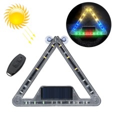 Car Triangular Light Warning Sign Solar Charging Strobe Emergency Ranger Light (Colorful Light)