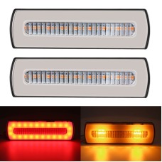 2 PCS Truck modified 40LED Two-color Running Water Turn Signal Light(Red Yellow)