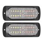 2pcs DC12-24V CAR 3,2 Вт 20-й ультратонкий стробоскоп (белый + желтый свет)