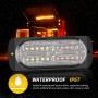 2pcs DC12-24V 3.2W Car 20LED Ultra-thin Strobe Light(White + Yellow Light)