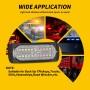 2pcs DC12-24V 3.2W Car 20LED Ultra-thin Strobe Light(White + Yellow Light)