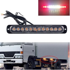 DC12V-24V / 36W Car Truck Emergency Strobe Flash Warning Light 12LEDs Long Ultra-thin Side Lights(Red + White + Red)