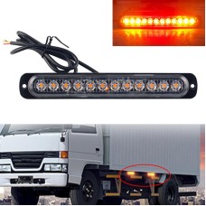 DC12V-24V / 36W Car Truck Emergency Strobe Flash Warning Light 12LEDs Long Ultra-thin Side Lights(Yellow + Red + Yellow)
