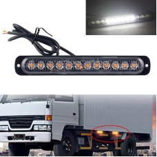 DC12V-24V / 36W Car Truck Emergency Strobe Flash Warning Light 12LEDs Long Ultra-thin Side Lights(White)