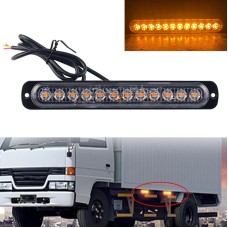 DC12V-24V / 36W Car Truck Emergency Strobe Flash Warning Light 12LEDs Long Ultra-thin Side Lights(Yellow)
