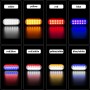 DC12V-24V / 36W Car Truck Emergency Strobe Flash Warning Light 12LEDs Ultra-thin Side Lights(Red + Blue)