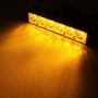 18W 1080LM 6-LED Yellow Light Wired Car Flashing Warning Signal Lamp, DC 12-24V, Wire Length: 90cm