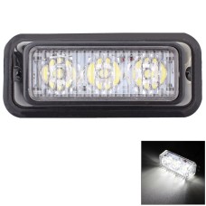 9W 540LM 6500K 3-LED White Light Wired Car Flashing Warning Signal Lamp, DC12V, Wire Length: 95cm