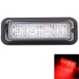 12W 720LM 635nm 4-LED Red Light Wired Car Flashing Warning Signal Lamp, DC12-24V, Wire Length: 95cm