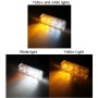 12W 720LM 6500K 577-597nm 4-LED White + Yellow Light Wired Car Flashing Warning Signal Lamp, DC12-24V, Wire Length: 95cm
