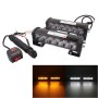 2 PCS  6 inch 6 LED 2 x 18W Car Flash Warning Light Yellow Change White Waterproof Emergency Light, DC 12V