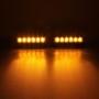 2 PCS  6 inch 6 LED 2 x 18W Car Flash Warning Light Yellow Change White Waterproof Emergency Light, DC 12V