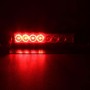 8W 800LM 8-ряд красный свет 3-мод регулируемый угловой автомобильная стробоскольная флеш-приборная приборная лампа Аварийный световой ламп с присосками, DC 12V