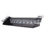 8W 800LM 8-LED White Light 3-Modes Adjustable Angle Car Strobe Flash Dash Emergency Light Warning Lamp with Suckers, DC 12V