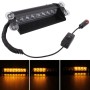 8W 800LM 8-LED Yellow Light 3-Modes Adjustable Angle Car Strobe Flash Dash Emergency Light Warning Lamp with Suckers, DC 12V