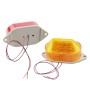 AC220V Led Mini Strobe Signal Warning Light Silent Warning Light(Orange)