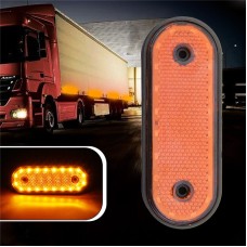 5 PCS MK-095 24V 20 LEDs Universal Truck Side Lights Truck Trailer Tail Lights(Yellow)
