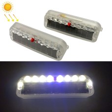 2 PCS LED Solar Decorative Night Vibration Lighting Warning strobe Lamp(White)