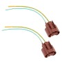 2 PCS Car 9006 Bulb Holder Base Female Socket with Wire