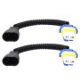 2 PCS 9006 Car HID Xenon Headlight Male to Female Conversion Cable with Ceramic Adapter Socket