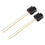 1 Pair Car H11 Bulb Holder Base Female Socket with Cable for BMW