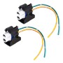 1 Pair Car H11 Bulb Holder Base Female Socket with Cable for Ford