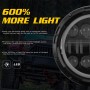 7 Inch 40W 4500LM 6000K + 3000K 12 LED Car Truck Off-road Vehicle Circular LED Angel Eye Herdsman Lamp Headlights Work Lights Spotlight