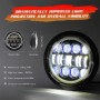 7 Inch 40W 4500LM 6000K + 3000K 12 LED Car Truck Off-road Vehicle Circular LED Angel Eye Herdsman Lamp Headlights Work Lights Spotlight