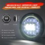 7 Inch 40W 4500LM 6000K + 3000K 12 LEDs Car Truck Off-road Vehicle Circular LED Angel Eye Herdsman Lamp Headlights Work Lights Spotlight