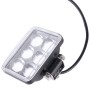 2 PCS 3 inch DC 12-80V 30W 3800LM 6000K IP67 Waterproof Squared Car Spotlight Fog Spot Light Foglight LED Car Bulbs with 6 LED Lights(White Light)