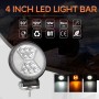 4 inch 14W DC 10-30V 1100LM IP67 Car Truck Off-road Vehicle LED Work Lights, with 39LEDs SMD-3030 Lamps