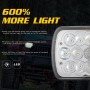 7 inch 5X7 H4 15W DC 9-30V 1500LM IP67 Car Truck Off-road Vehicle LED Work Lights / Headlight, with 15LEDs Lamps