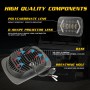 7 inch H4 DC 9V-30V 3000LM 6000K 30W IP67 8LED Lamp Beads Car Square Shape LED Headlight Lamps for Jeep Wrangler