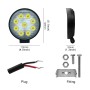 6.7W White Light Round-Shaped Waterproof Car Boat Marine Work Lights Spotlight LED Bulbs, DC 9-30V