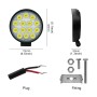 10.5W White Light Round-Shaped Waterproof Car Boat Marine Work Lights Spotlight LED Bulbs, DC 9-30V