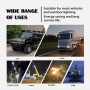 12W White Light Square-Shaped Waterproof Car Boat Marine Work Lights Spotlight LED Bulbs, DC 9-30V