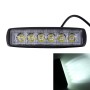 DC 10-30V 18W 1500LM 6500K Waterproof Vehicle Car Boat Marine External Work Lights Emergency Lights 30 Degrees Adjustable Spot Light LED Car Bulbs with 6 Intense Wafer LED Lights(White Light)