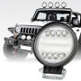 2 PCS 4 inch 15W Spot / Flood Light White Light Round-Shaped Waterproof Car SUV Work Lights Spotlight LED Bulbs, DC 9-30V