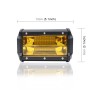 5 inch 18W 24 LED Waterproof IP67 Two Bar Modified Off-road Lights Spotlight Light Car Work Lights, DC 9-48V(Yellow Light)