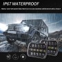 7 inch H4 DC 9V-30V 5000LM 6000K 45W IP67 Car Square Shape LED Headlight Lamps for Jeep Wrangler