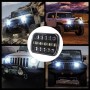 7 inch H4 DC 9V-30V 5000LM 6000K 45W IP67 Car Square Shape LED Headlight Lamps for Jeep Wrangler