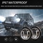 7 inch H4 DC 9V-30V 6000LM 6000K/3000K 55W IP67 3LED Lamp Beads Car Round Shape LED Headlight Lamps for Jeep Wrangler, with Angel Eye